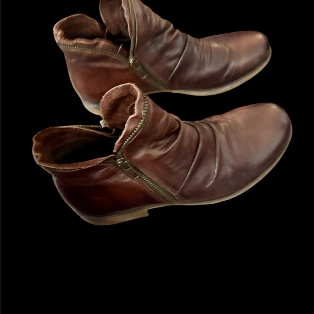 Miz Mooz Luna Rich Brown Ankle Booties - Picture 7 of 9